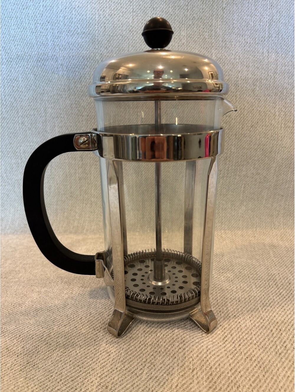 Vintage Melior France 8-Cup French Press Coffee Maker Chrome Glass Cafetiere